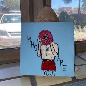 Who are you?-Embroidered canvas